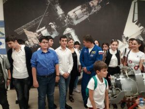 Cosmonaut-astronaut Sharipov in the museum